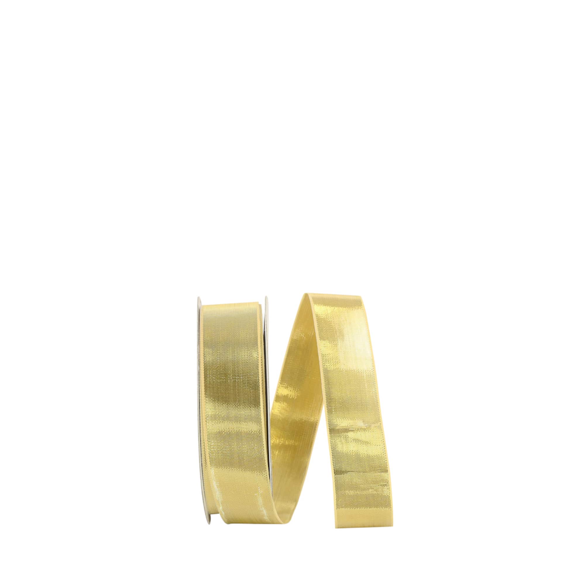 JAM Paper 1" x 25yd. Gold Woven Lame 2 Wired Ribbon